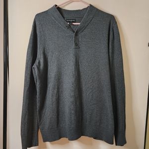 Banana Republic 100% Cotton Dark Grey Sweater, button up, long sleeve sweater